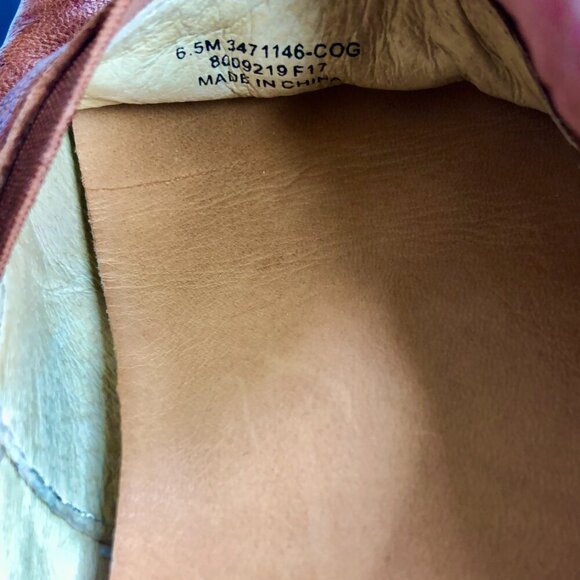 Frye Melanie Slip-On Shoes, Size 6 1/2, Cognac - Picture 6 of 6